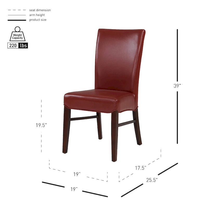 Chaises de salle à manger en cuir reconstitué (lot de 2) - na