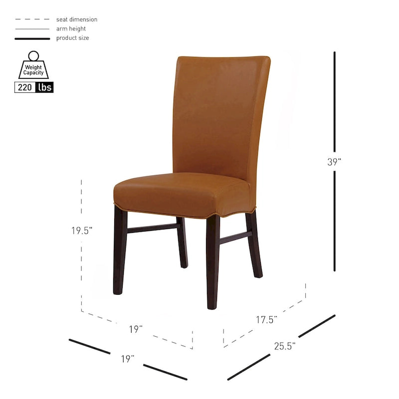Chaises de salle à manger en cuir reconstitué (lot de 2) - na