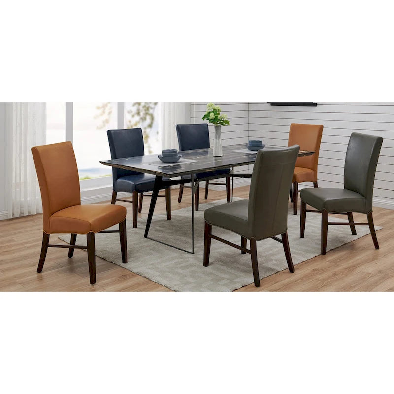 Chaises de salle à manger en cuir reconstitué (lot de 2) - na