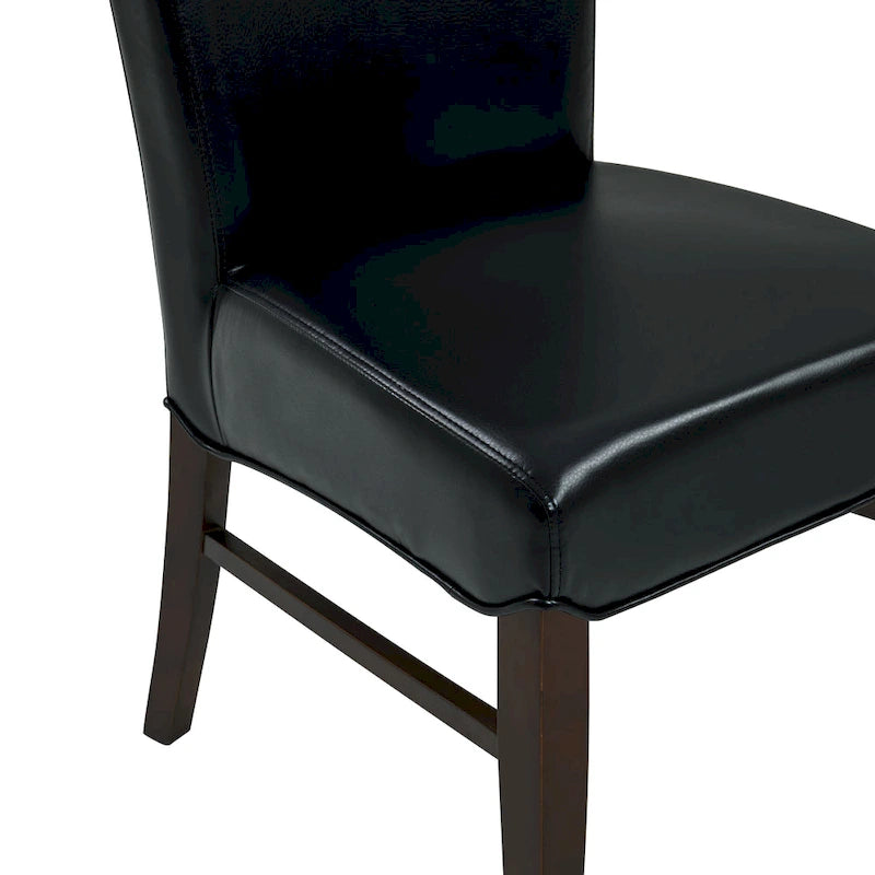 Chaises de salle à manger en cuir reconstitué (lot de 2) - na