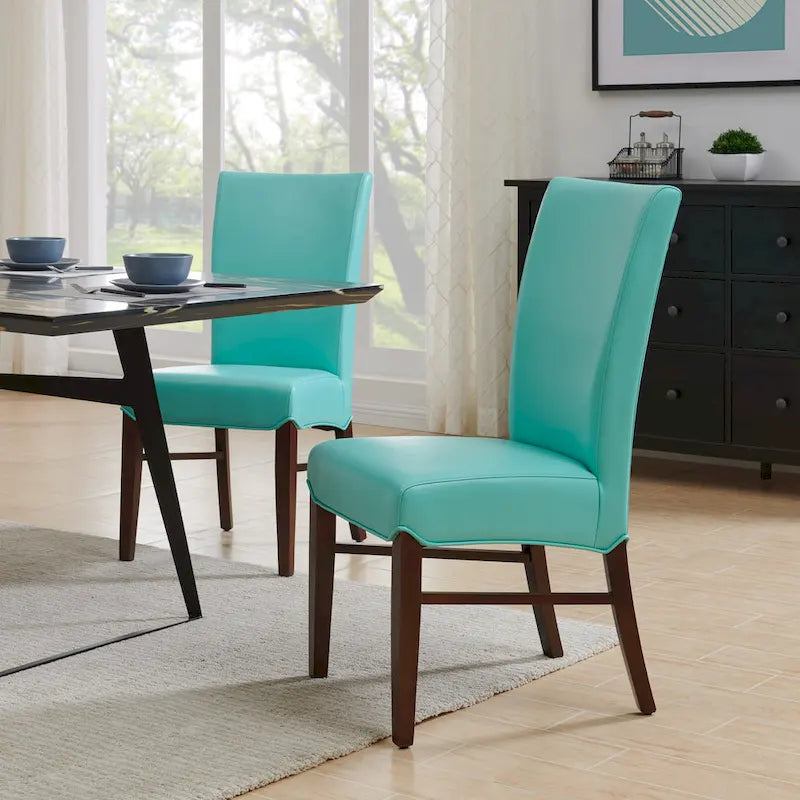Chaises de salle à manger en cuir reconstitué (lot de 2) - na