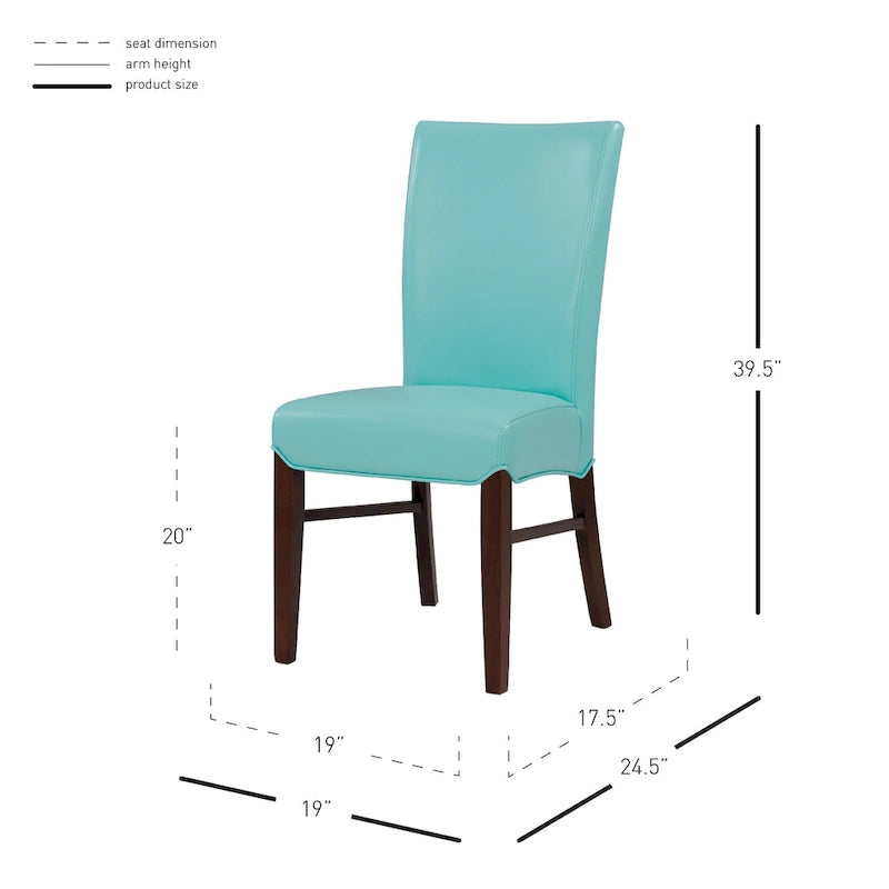 Chaises de salle à manger en cuir reconstitué (lot de 2) - na