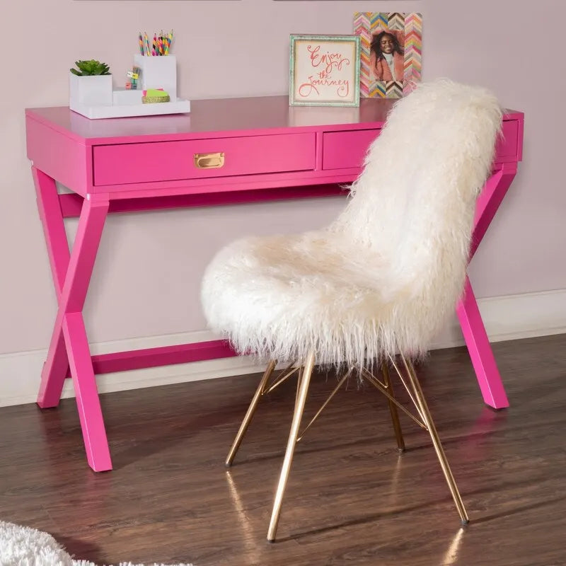 Bureau rectangulaire avec rangements
