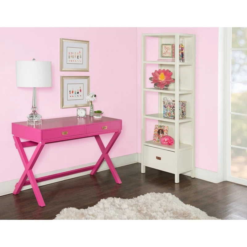 Bureau rectangulaire avec rangements