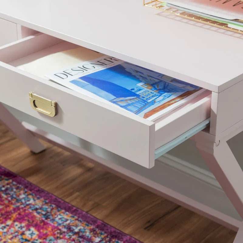 Bureau rectangulaire avec rangements