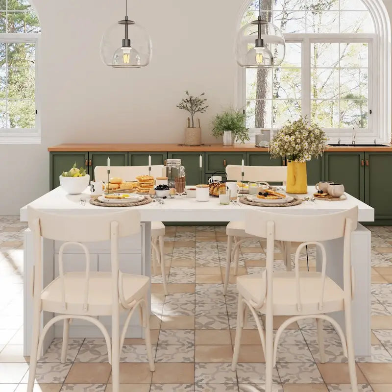 Bureau ergonomique assis-debout, élégance blanc pur avec table d'appoint à caisson