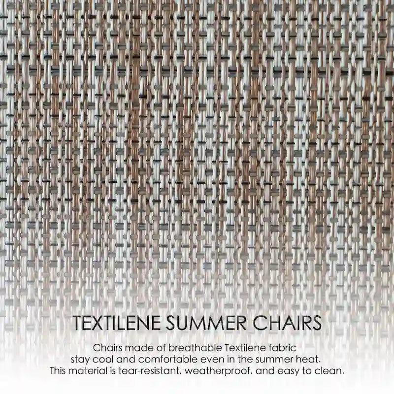 Fauteuil à bascule d'extérieur contemporain en textilène