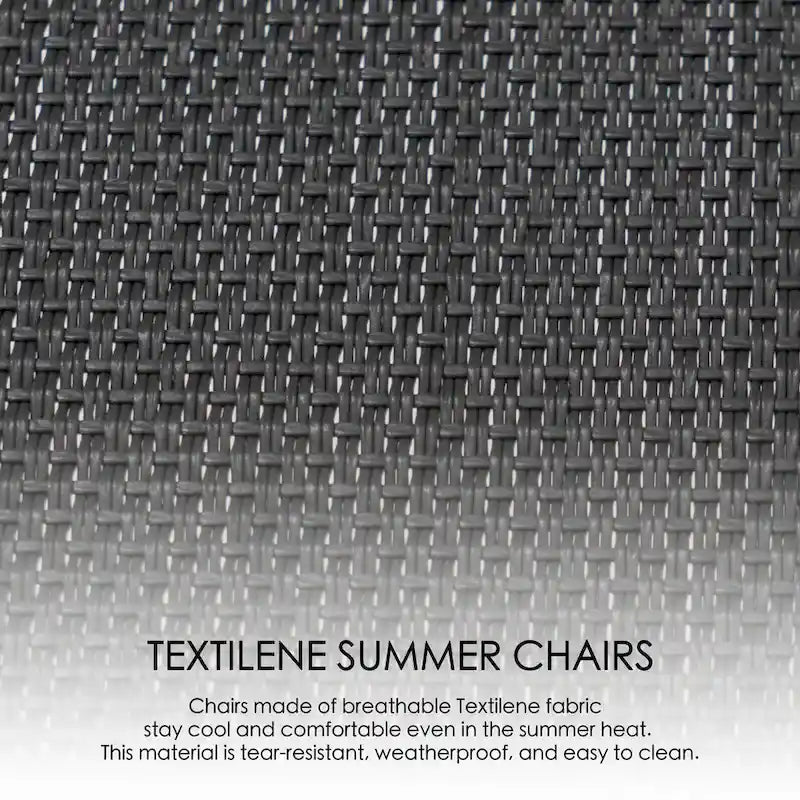 Fauteuil à bascule d'extérieur contemporain en textilène