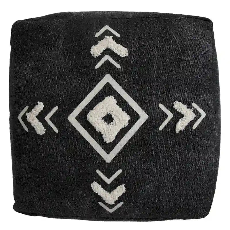 18 Ottoman 100 % coton noir