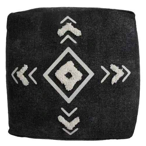 18 Ottoman 100 % coton noir