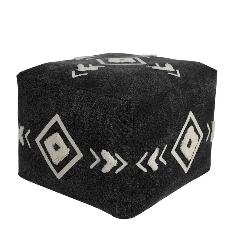 18 Ottoman 100 % coton noir