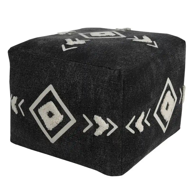 18 Ottoman 100 % coton noir