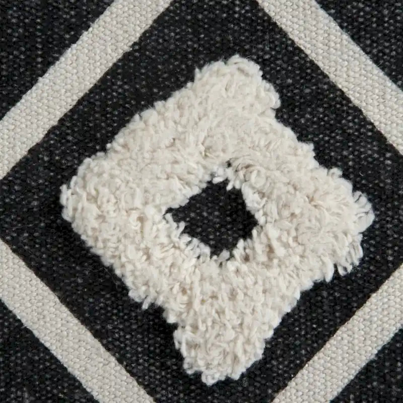 18 Ottoman 100 % coton noir