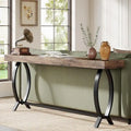 Console étroite de 180 cm pour entrée, table longue derrière un canapé
