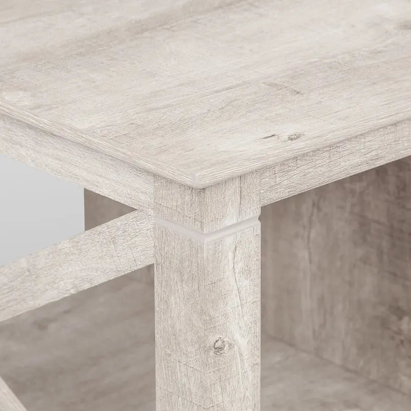 Table basse grise avec 2 tiroirs