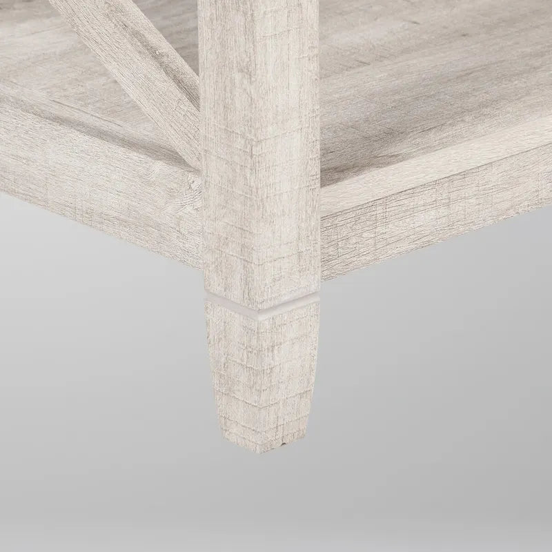 Table basse grise avec 2 tiroirs
