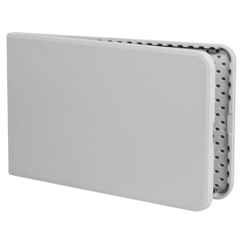 Table d'événement pliante en plastique blanc granit 30 L x 96 L avec poignée de transport
