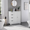 Meuble de rangement de salle de bain avec étagère réglable, blanc - S.O.